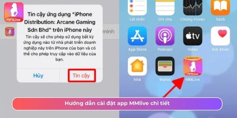 Người dùng nên cấp quyền truy cập cho MMLive